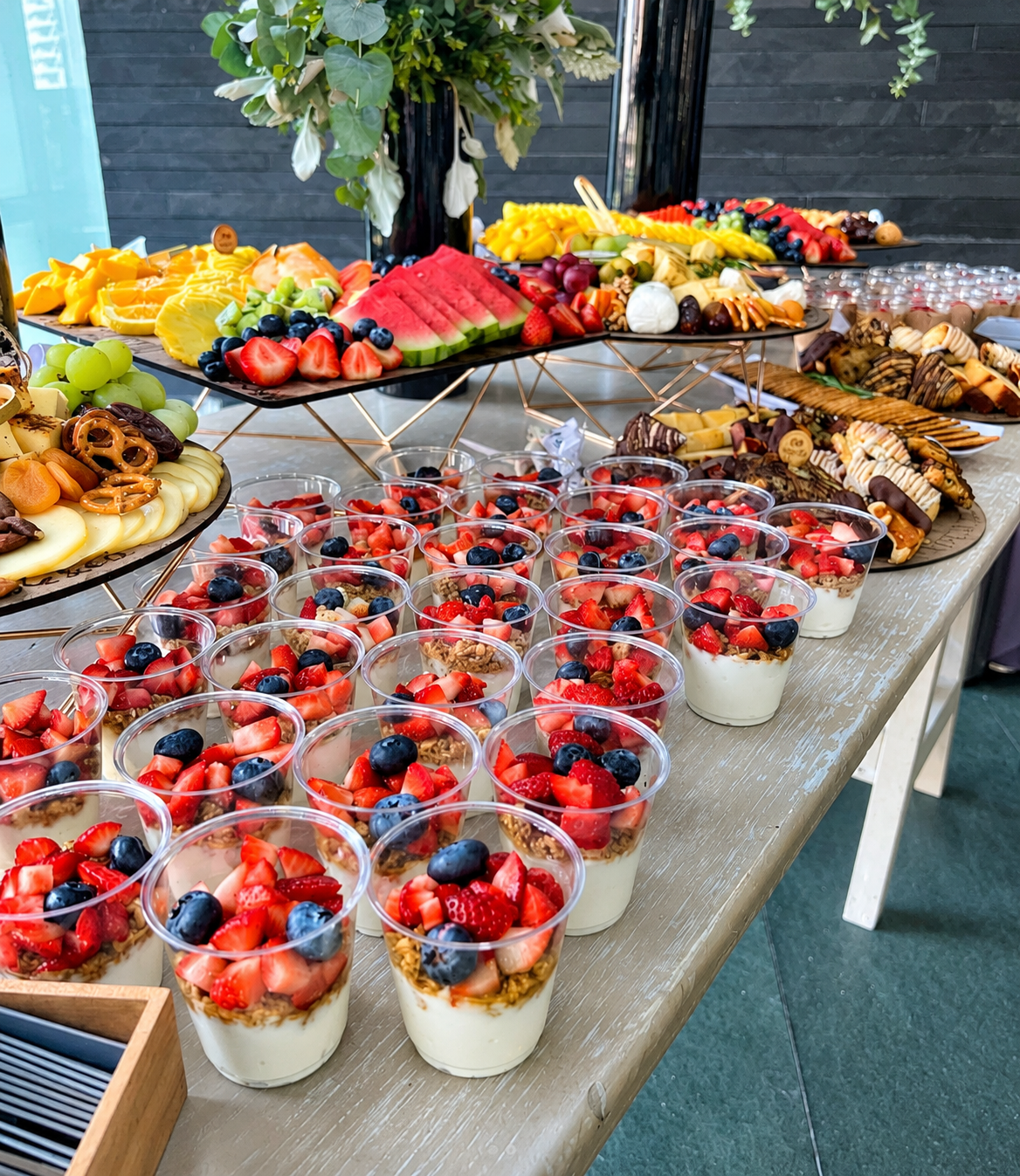 Opciones frescas para brunch y coffee break